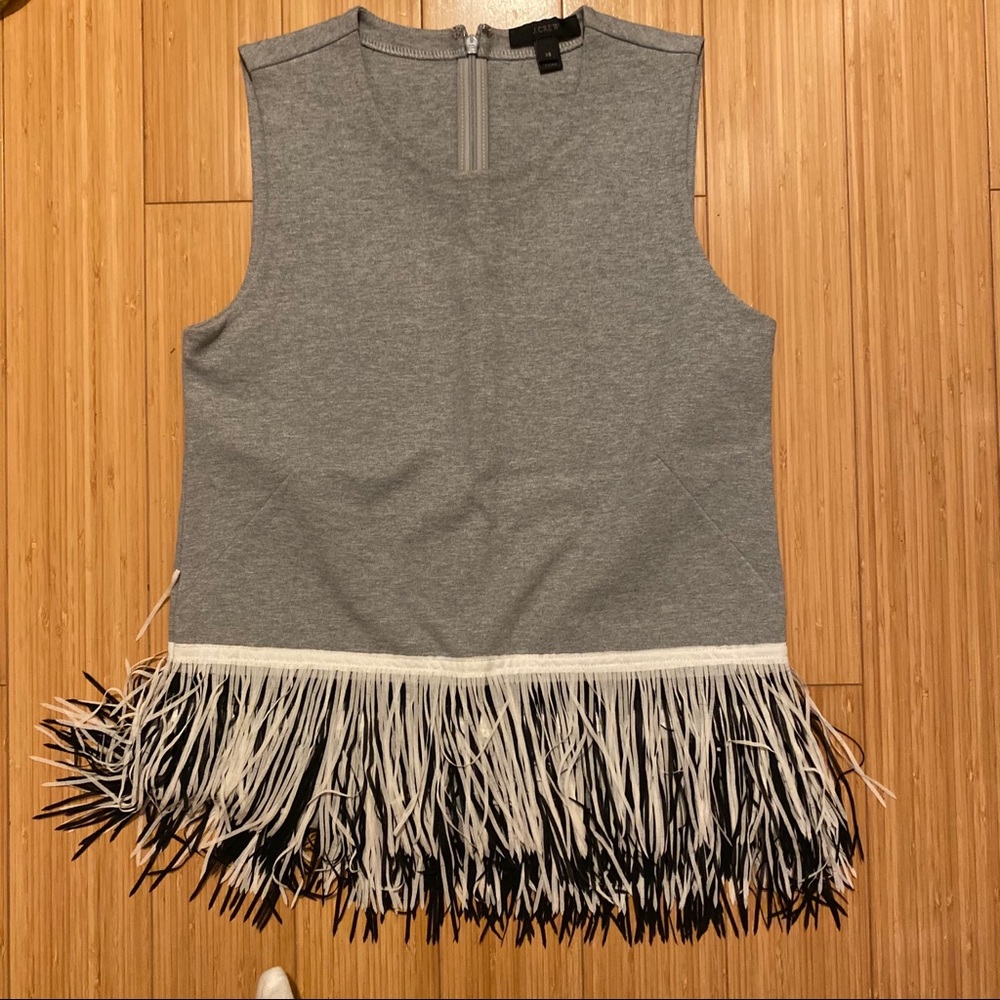 J.Crew ponte fringe top